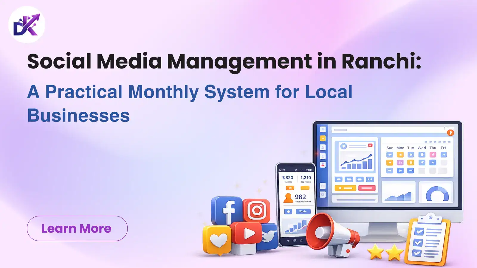 Social media management workflow for a Ranchi business