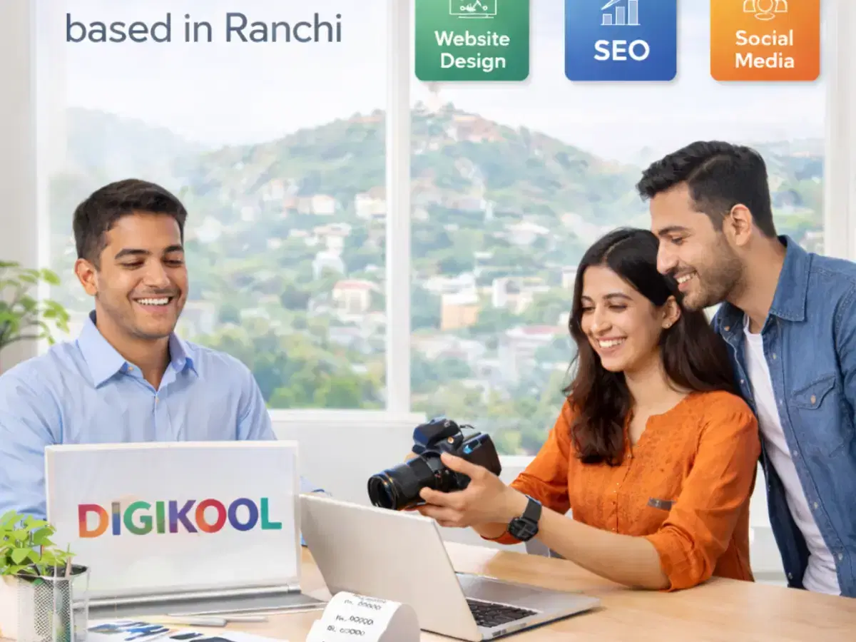 Professional marketing team working in a modern studio in Ranchi